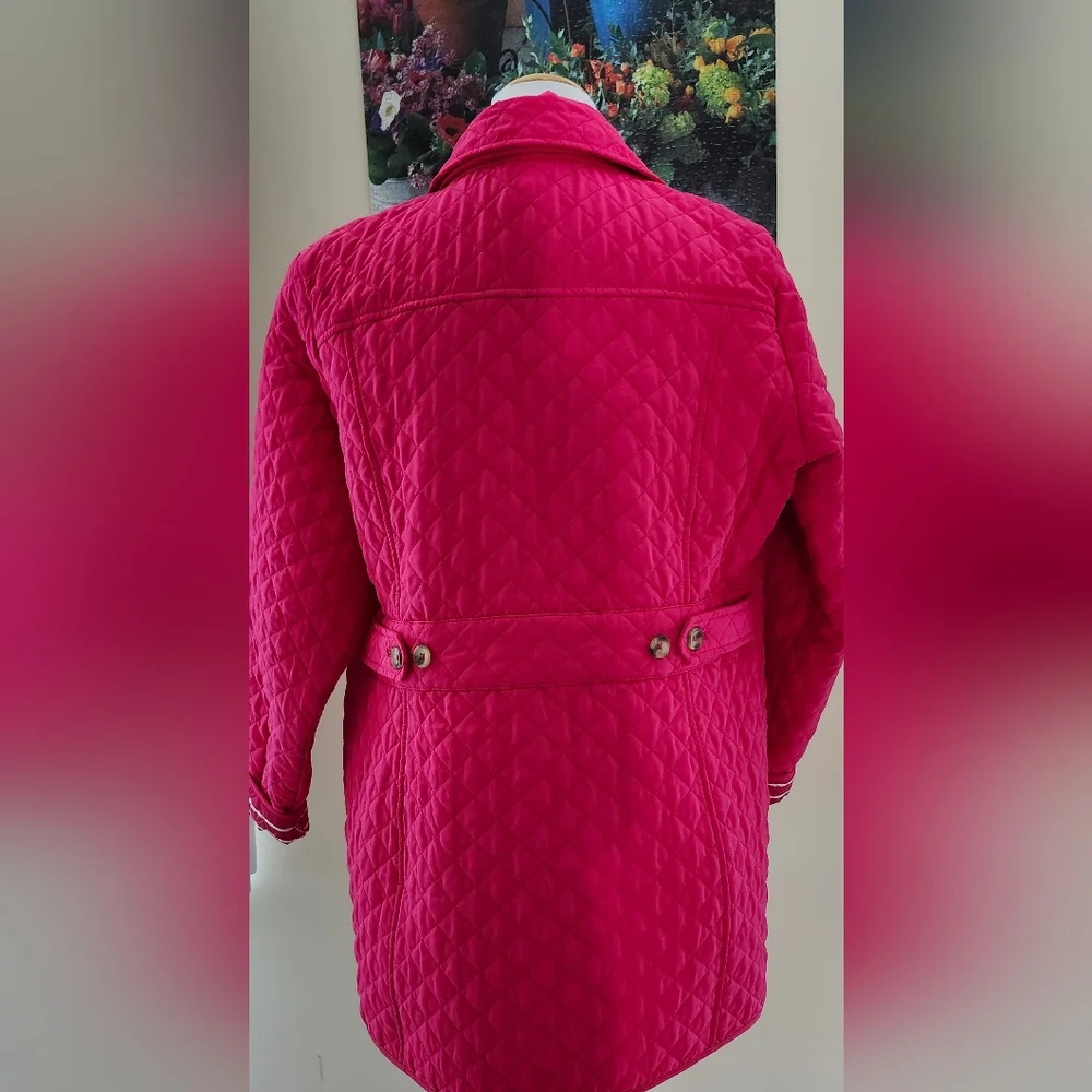 Chico's Fuchsia Quilted Jacket - Picture 4 of 7